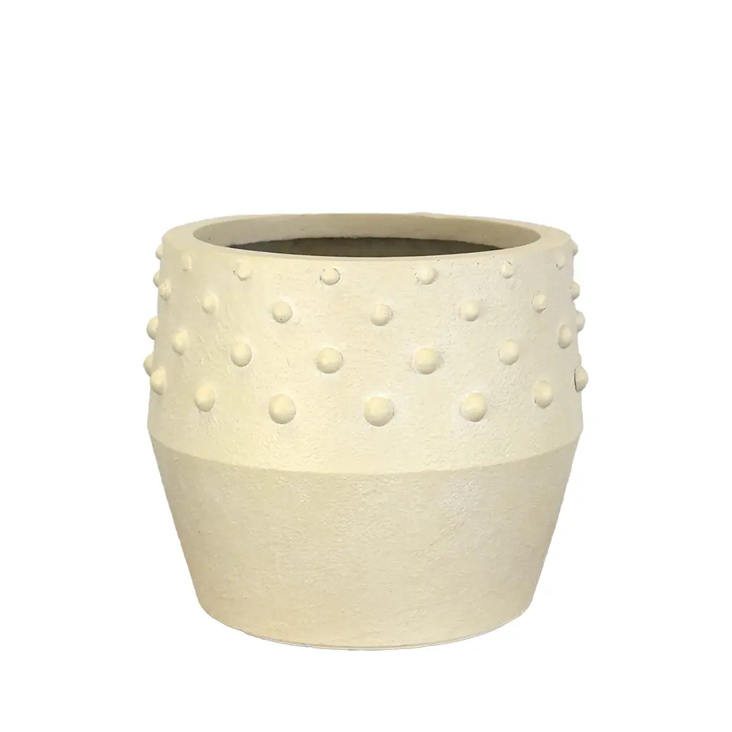 Harper pot round yellow - 9.75x9.5"
