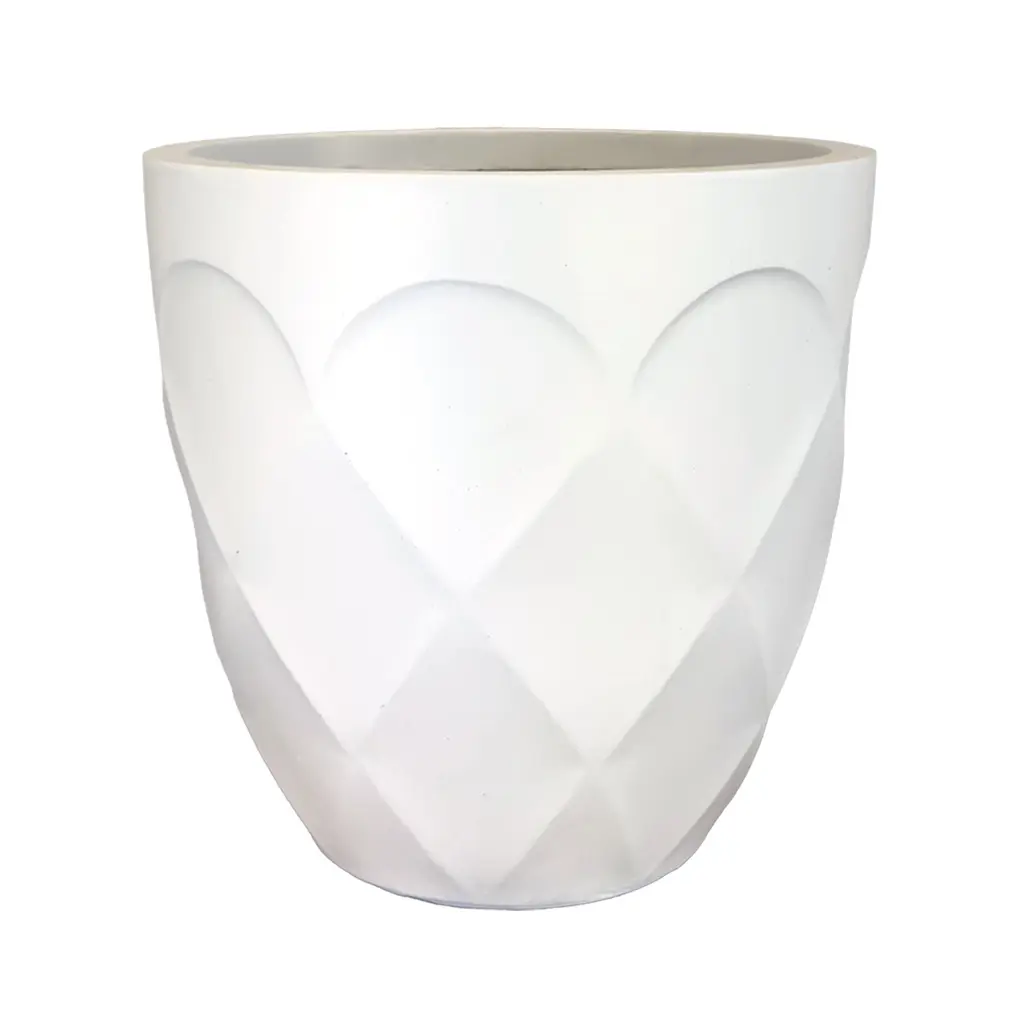 Rhea pot round white - 17x16"