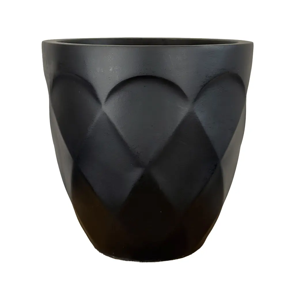 Rhea pot round black - 17x16"