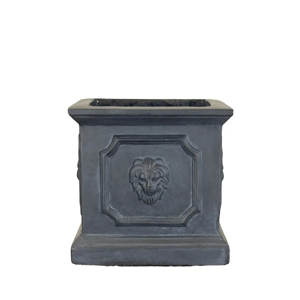 Leo pot square black - 9x9"