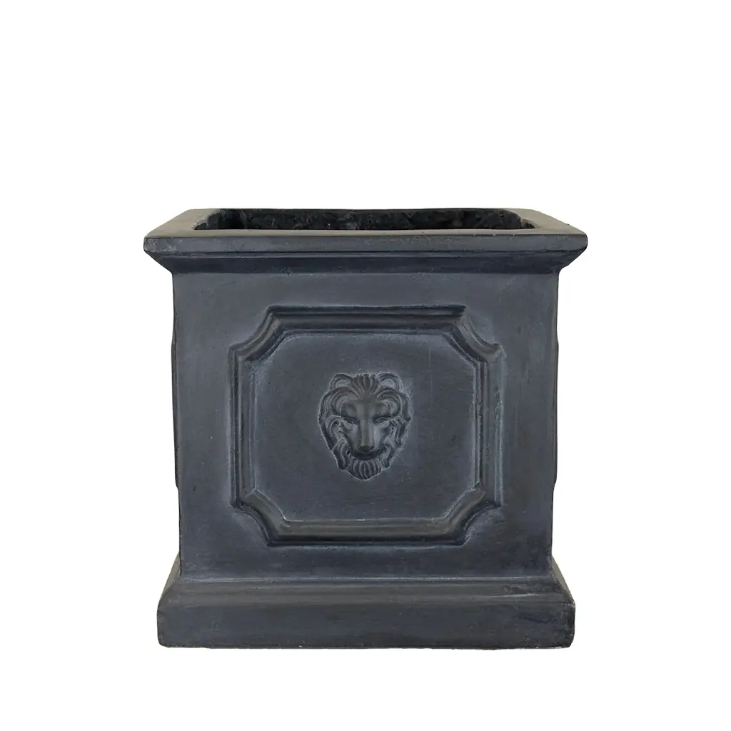Leo pot square black - 12x12"