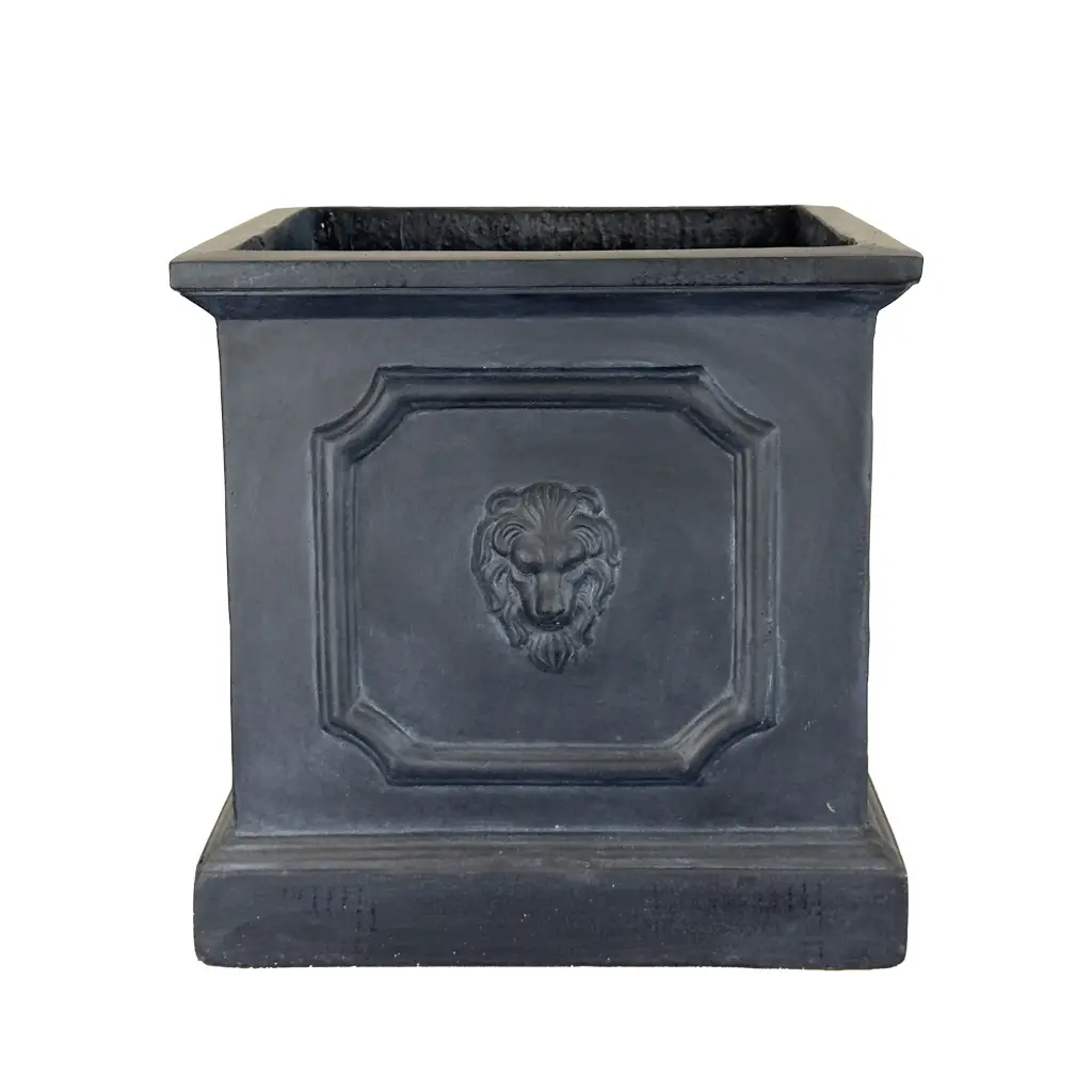 Leo pot square black - 14.5x14.5"