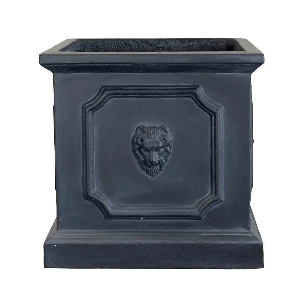 Leo pot square black - 17.5x17.5"