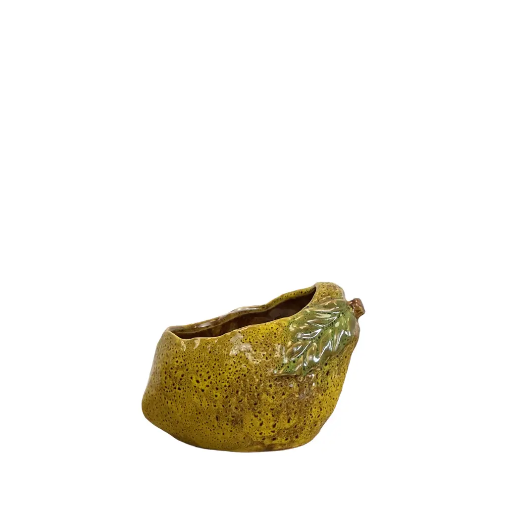 Eden lemon pot yellow - 6.25x5x4.25"