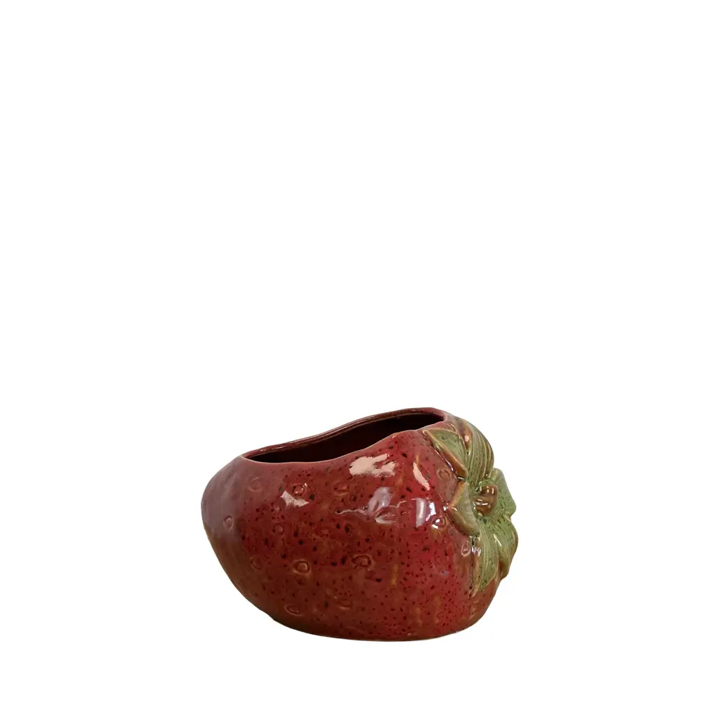 Eden strawberry pot red - 6.75x6.25x4.5"