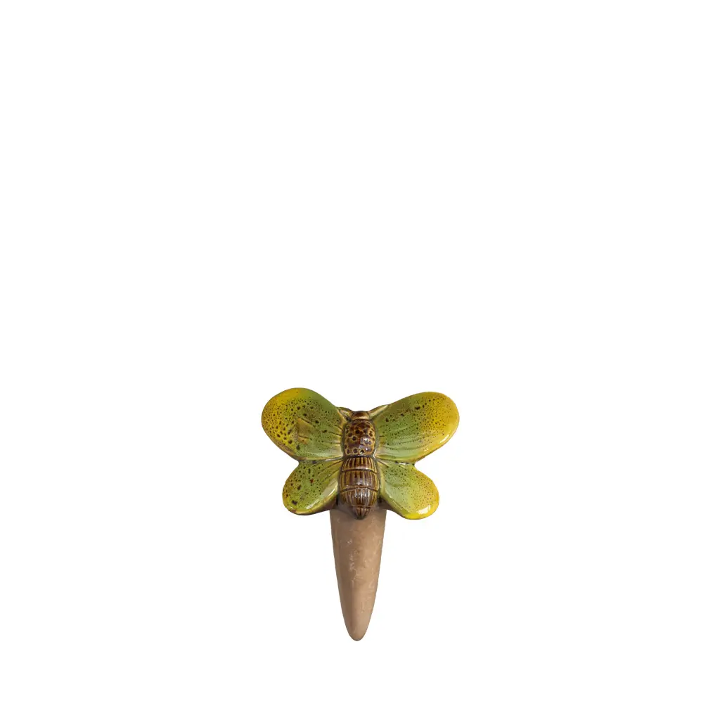 Eden butterfly watering stake yellow - 4.5x2x6.75"