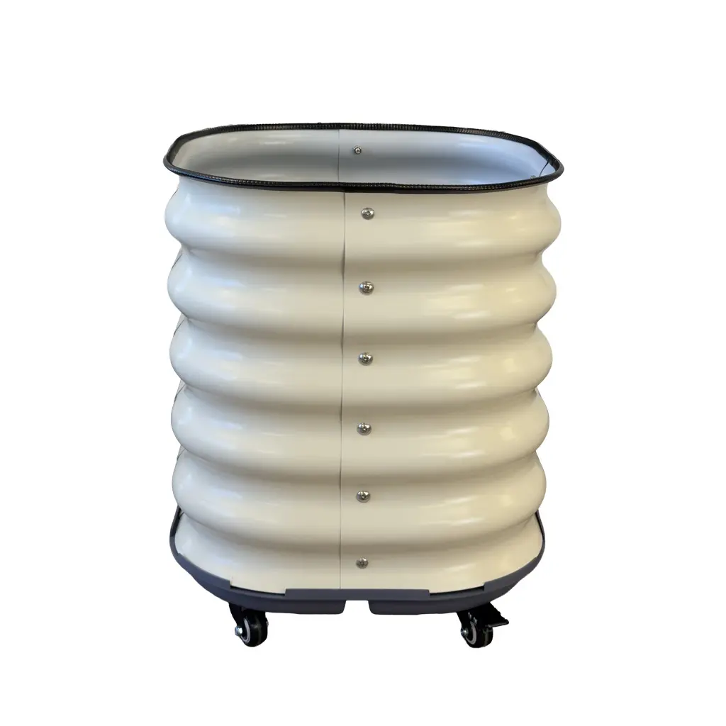 Harvest Row planter w base cream - 15.75x15.75x17"