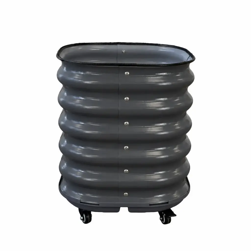 Harvest Row planter w base grey - 15.75x15.75x17"