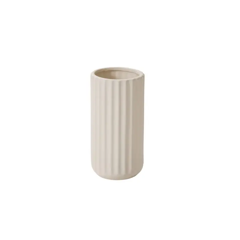 Beam Vase 4"x 8" off white