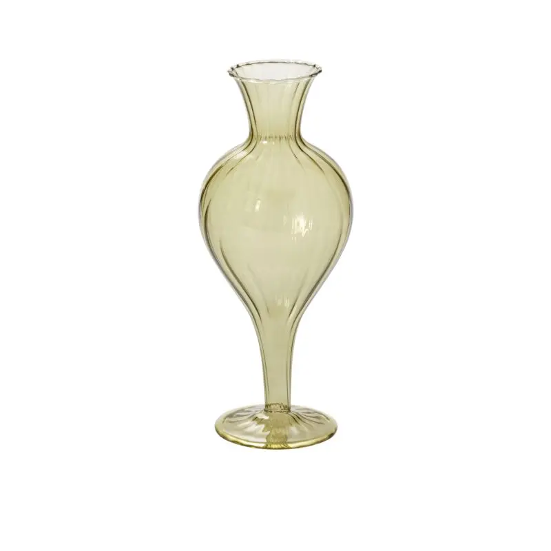 Boutique Vase 3.5"x 8" green