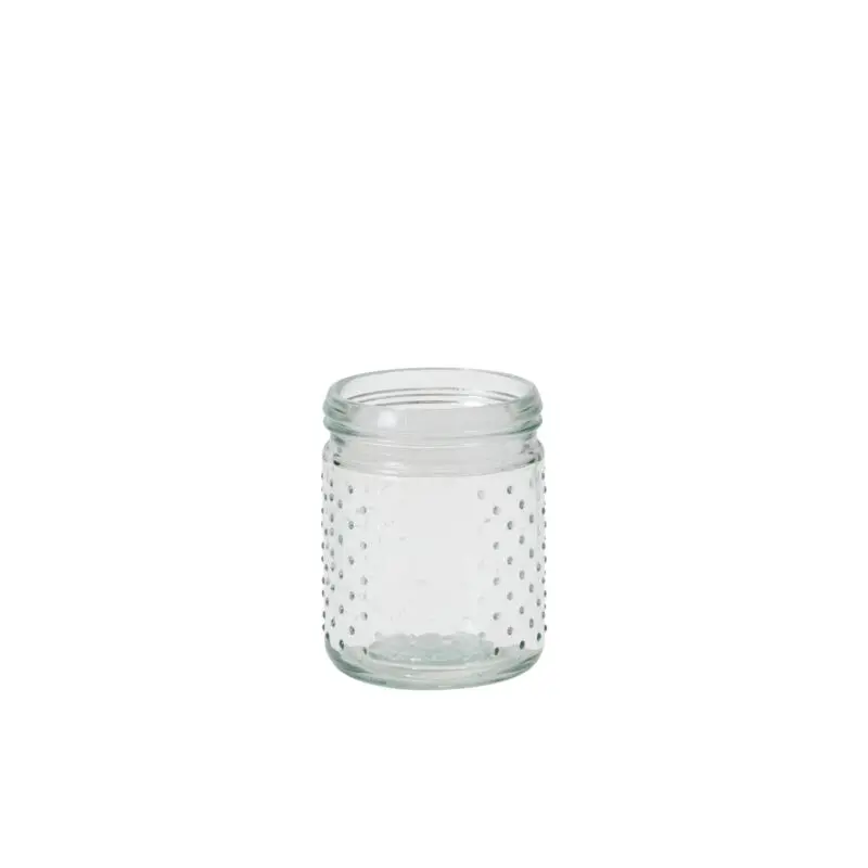 Hobnail Jar 4"x 5" Clear