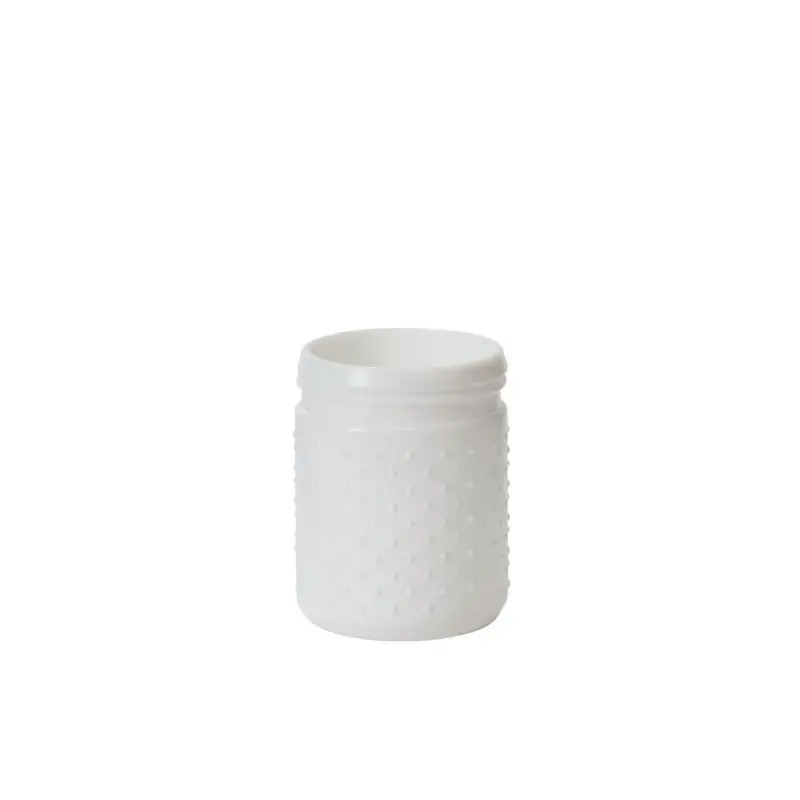 Hobnail Jar 4"x 5" White