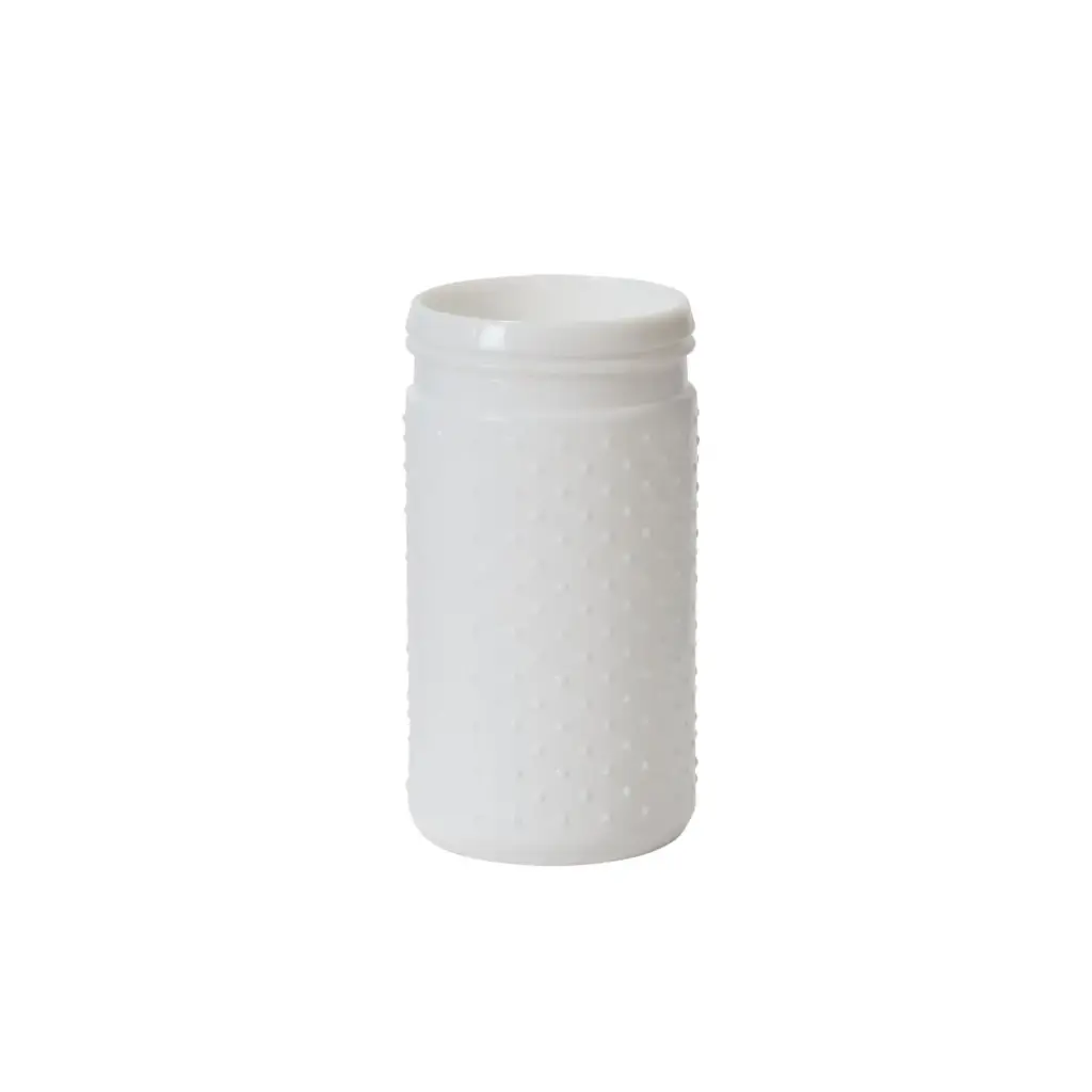 Hobnail Jar 4"x 7.5" White