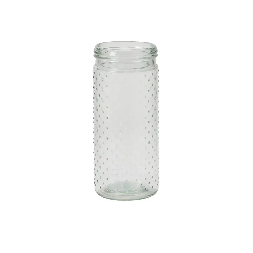 Hobnail Jar 4"x 9.25" Clear