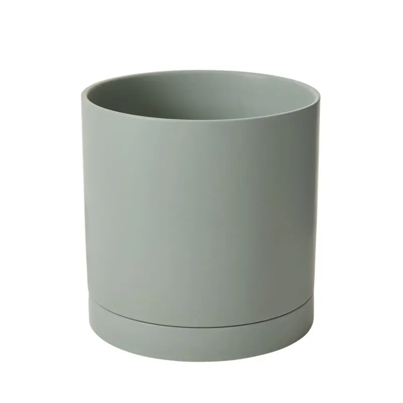 Romey Pot with Saucer 10"x 10" Sage