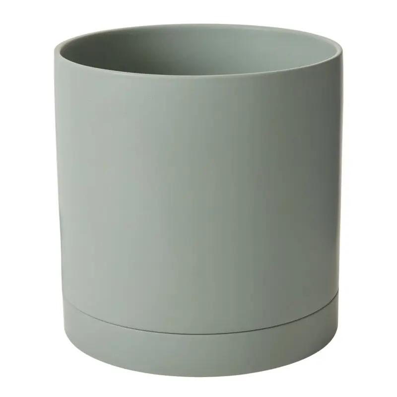Romey Pot with Saucer 12"x 12" Sage