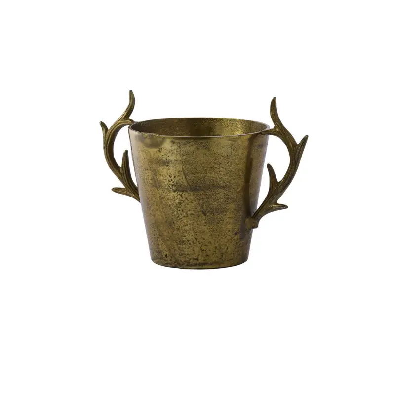 Antique Antler Bucket 12"x 7.5"x 8.75"