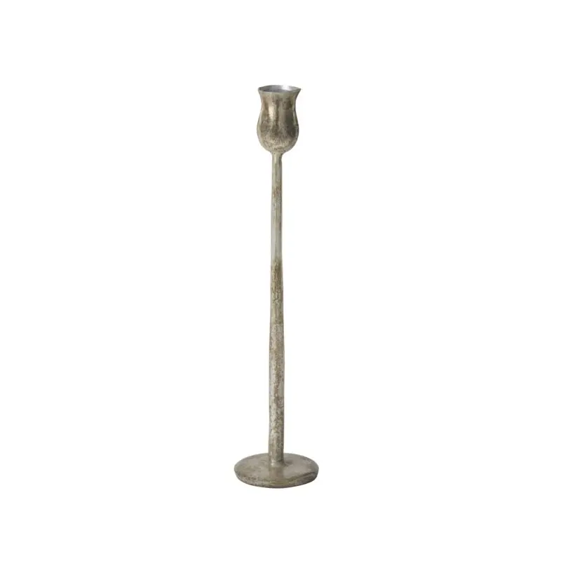 Auric Candlestick 2.5"x 11.5" silver
