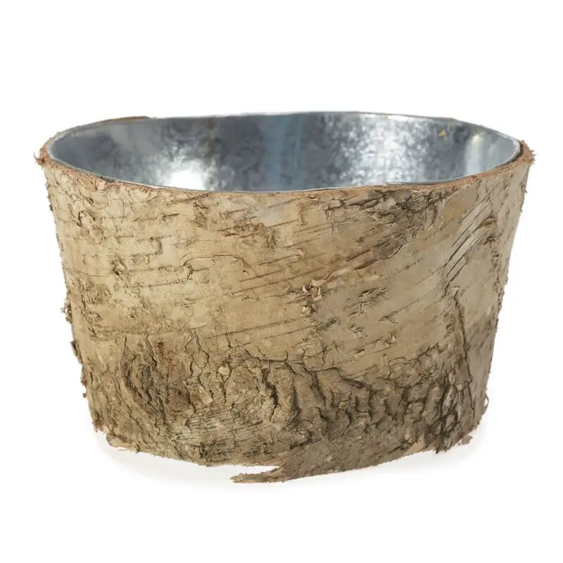 Birch Planter w/ Zinc 6.5"x 3.5"