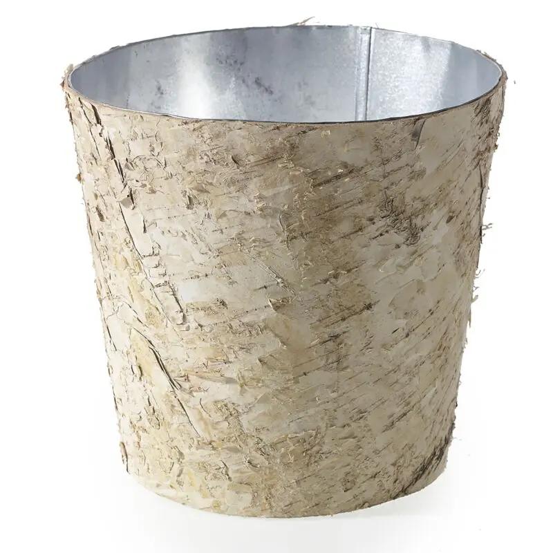 Birch Pot with Zinc 8.5"x 8"