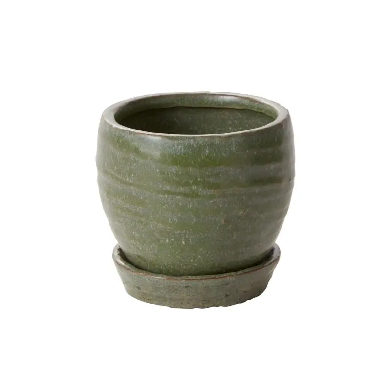 Bradford Pot with Saucer 3.5"x 3.5"