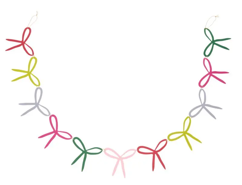 Brightly Bow Garland 72"x 5"