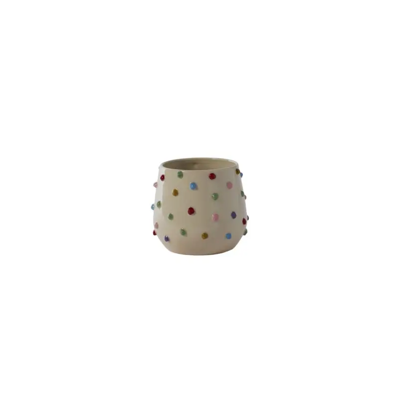 Color Dot Pot 5.25"x 4.5"