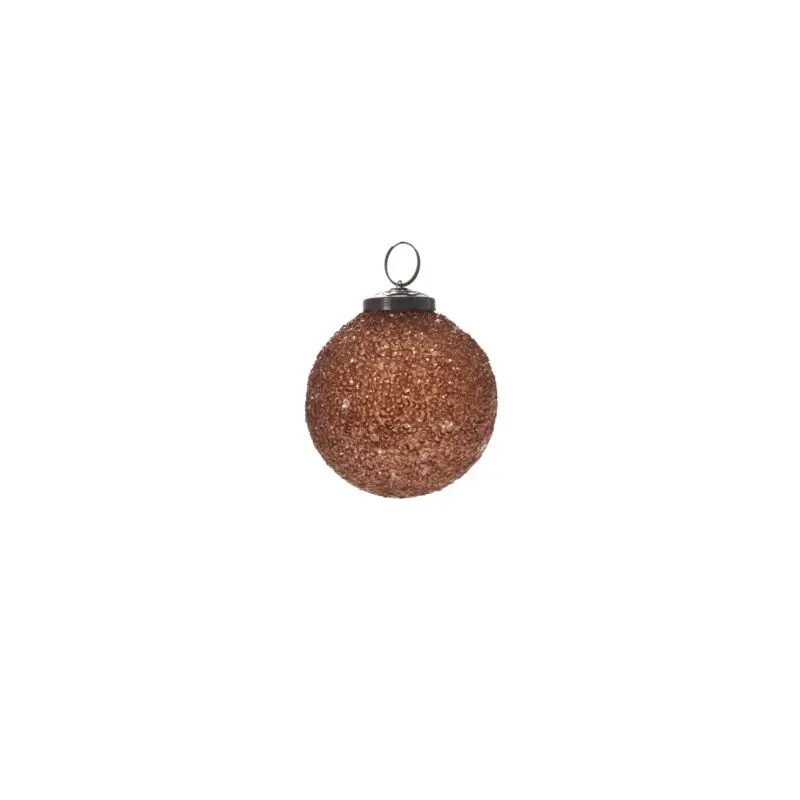 Copper Glitter Ornament 3"