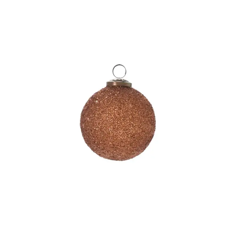 Copper Glitter Ornament 4"