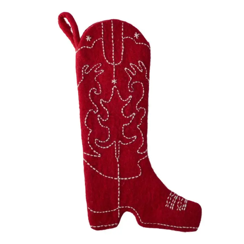 Cowboy Boot Christmas Stocking 10"x 19"