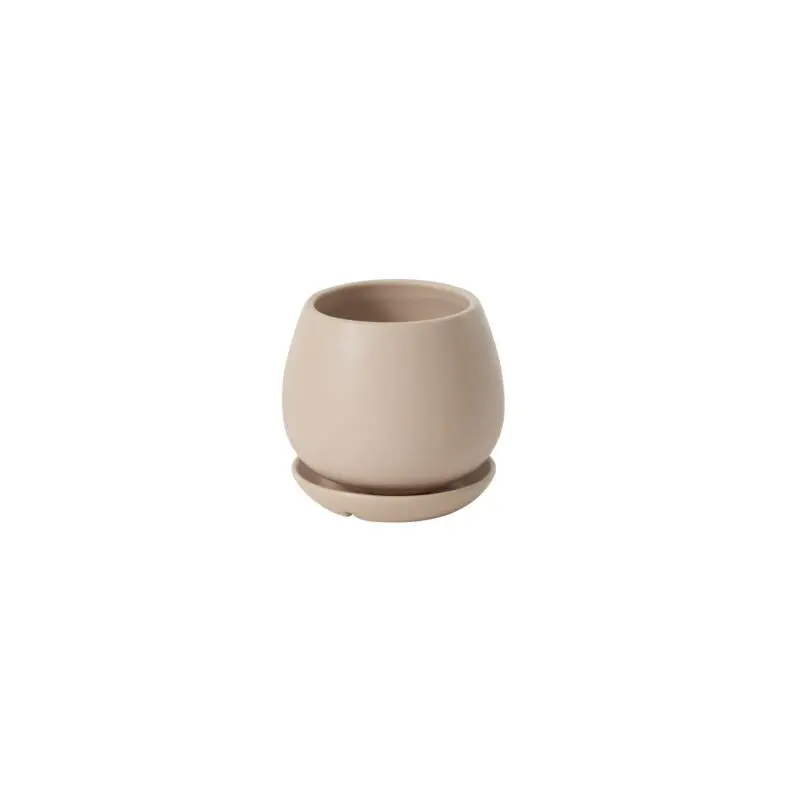 Dalton Pot with Saucer 5.75"x 5.25" Light-Pink