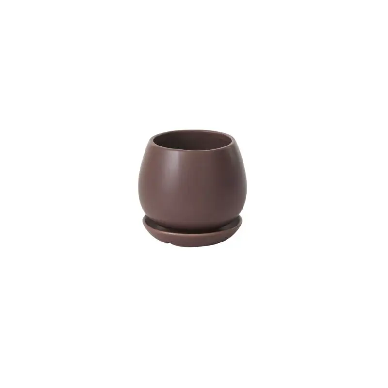 Dalton Pot with Saucer 5.75"x 5.25" Purple