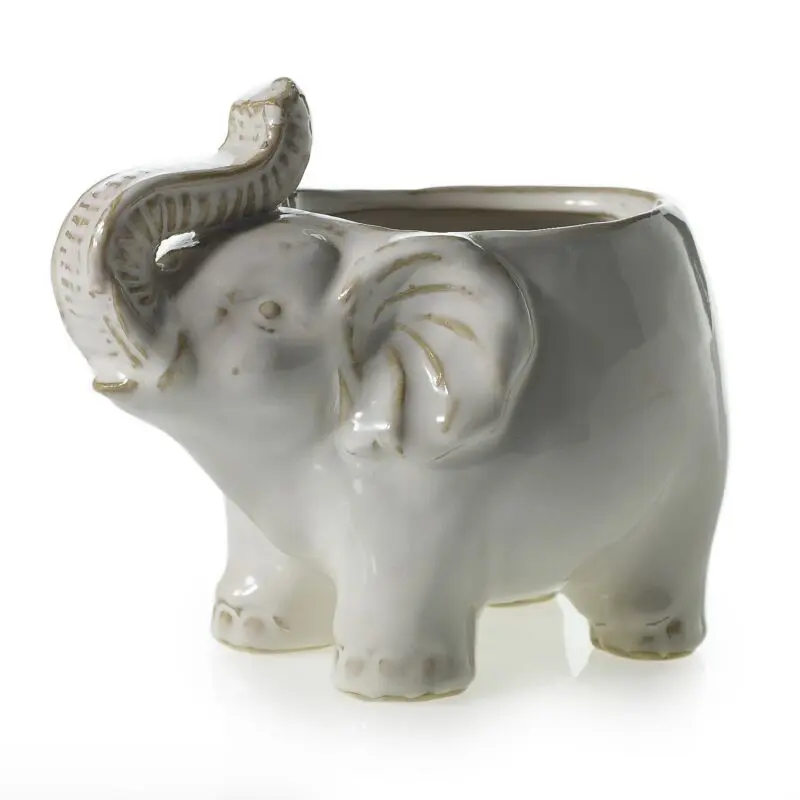 Elephant Pot 7"x 4"x 5.25"