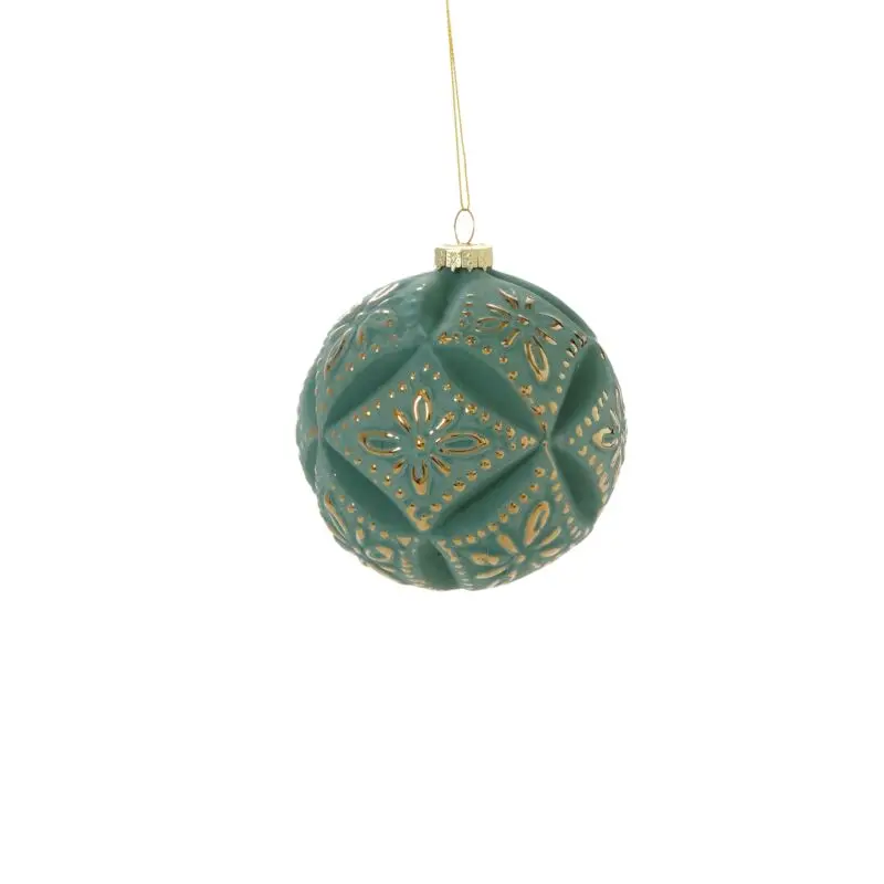 Embossed Velvet Ornament 4" Light-Blue
