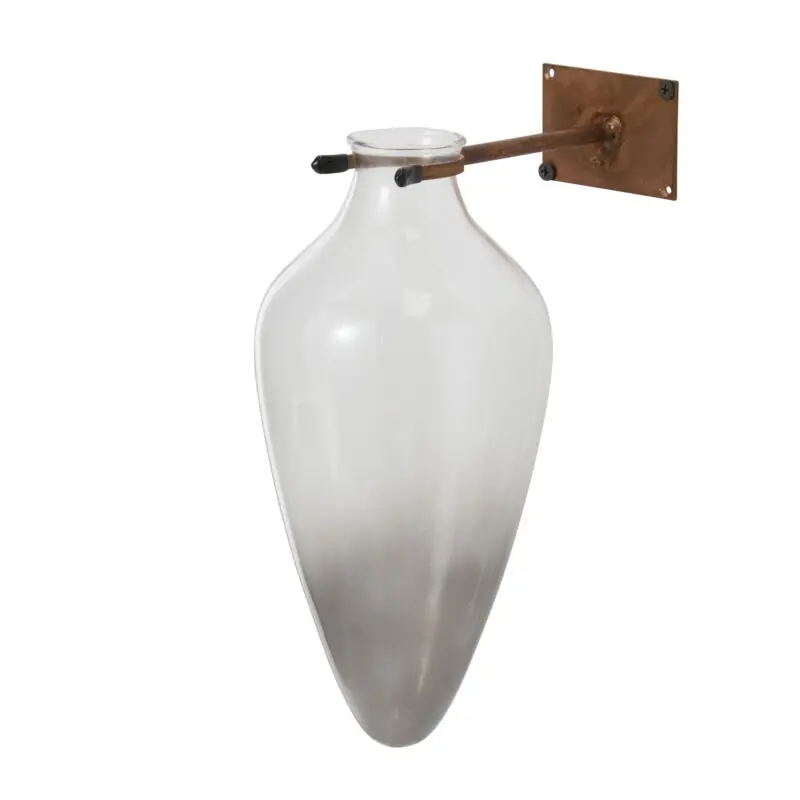 Envision Wall Mount Vase 4.75"x 10" Black