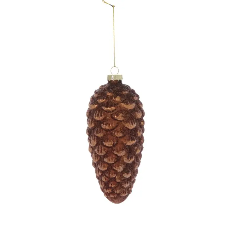 Frosted Pinecone Ornament 2.5"x 5.5" Brown