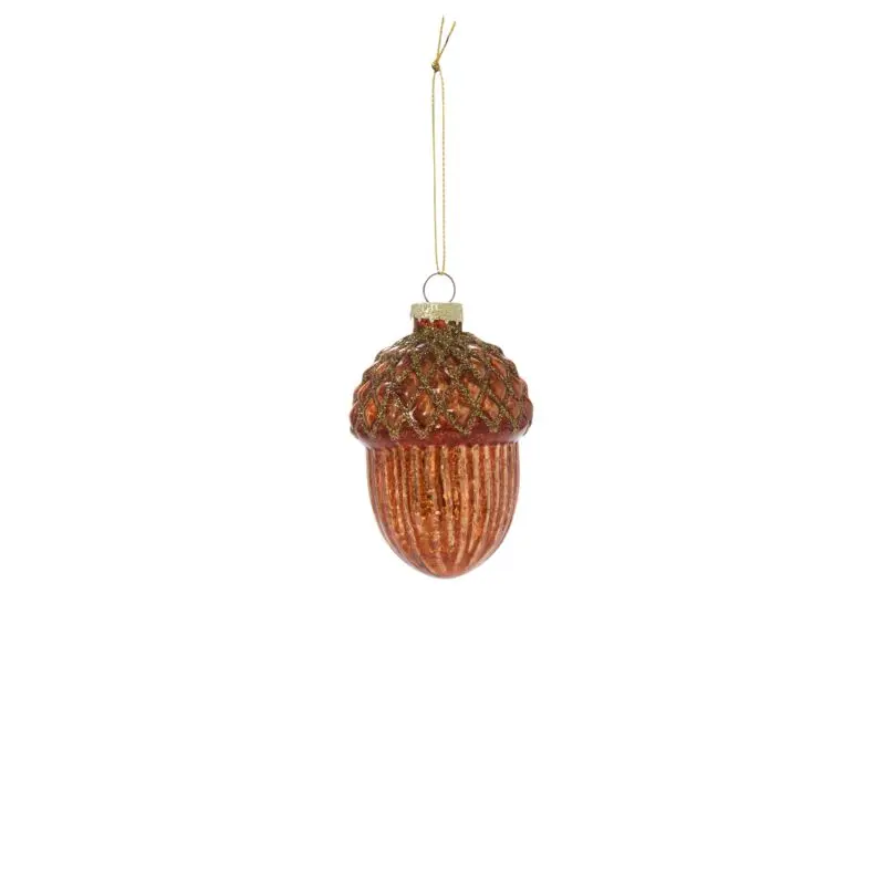 Gilded Acorn Ornament 2.25"x 3"