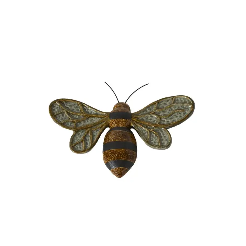 Glazed Wing Wall Art 9.75"x 7.75"x 1.25"