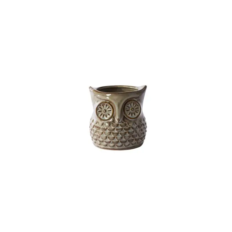 Great Grey Owl Pot 4.75"x 4.75"
