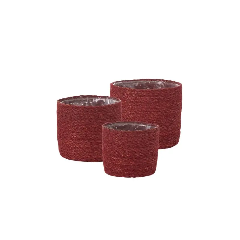 Inkberry Basket Set of 3 - 6.5"/7"/8" Red