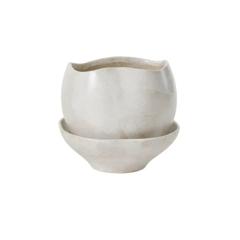 Iona Pot with Saucer 10.25"x 9"