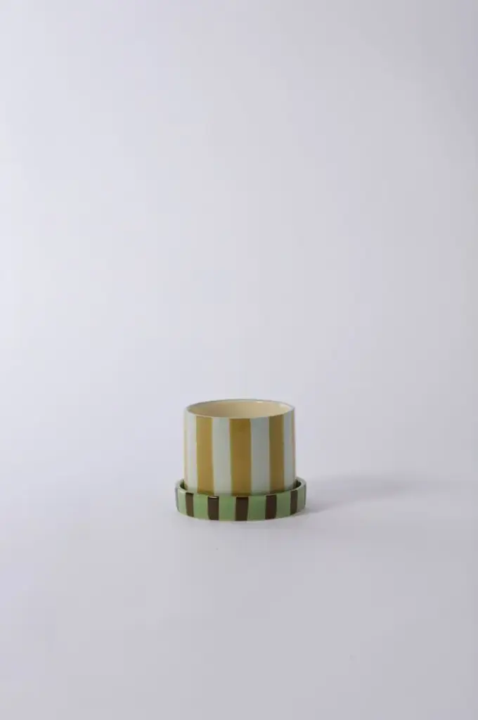 Joyelle Pot with Saucer 5.75"x 4.5" Blue