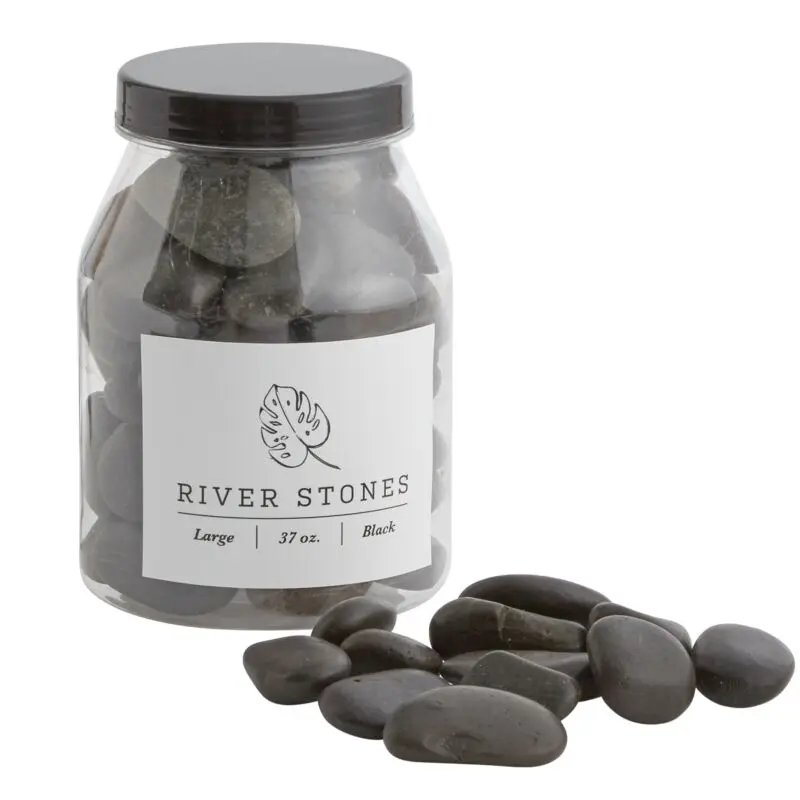 Large River Stones 37oz Black