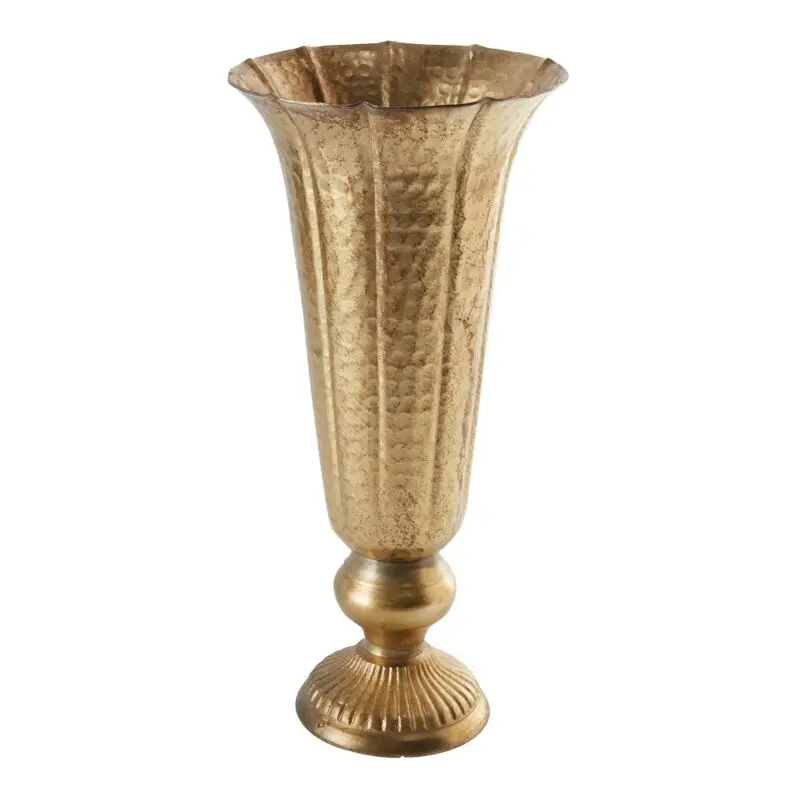 Lita Vase 6.5"x 14" Gold