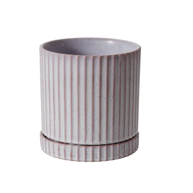Los Feliz Pot with Saucer 6.5"x 7" Light-Purple