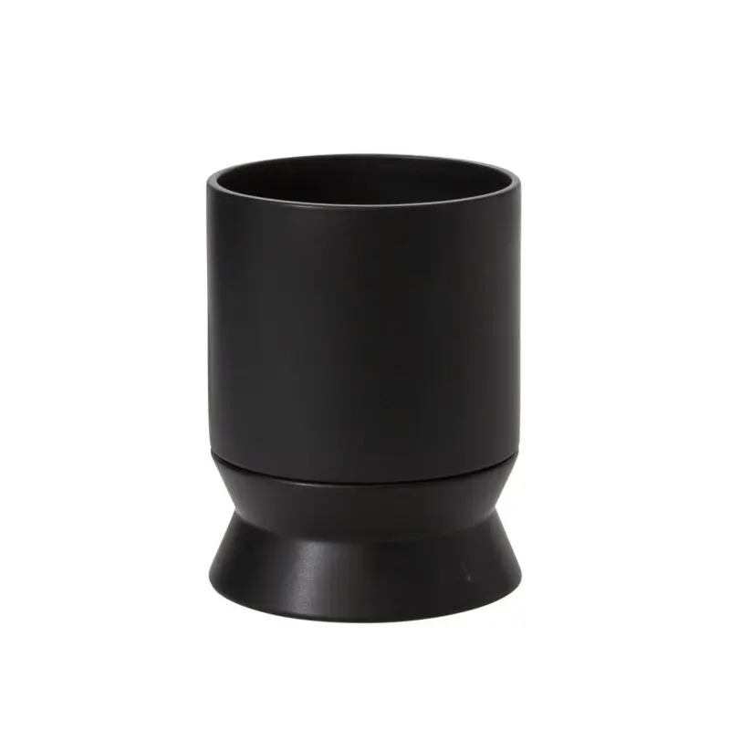 Madison Pot with Saucer 6.75"x 8.75" Black
