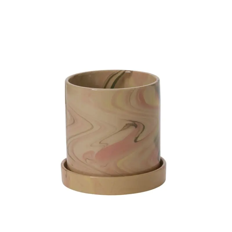 Melage Pot with Saucer 5.5"x 5.5"