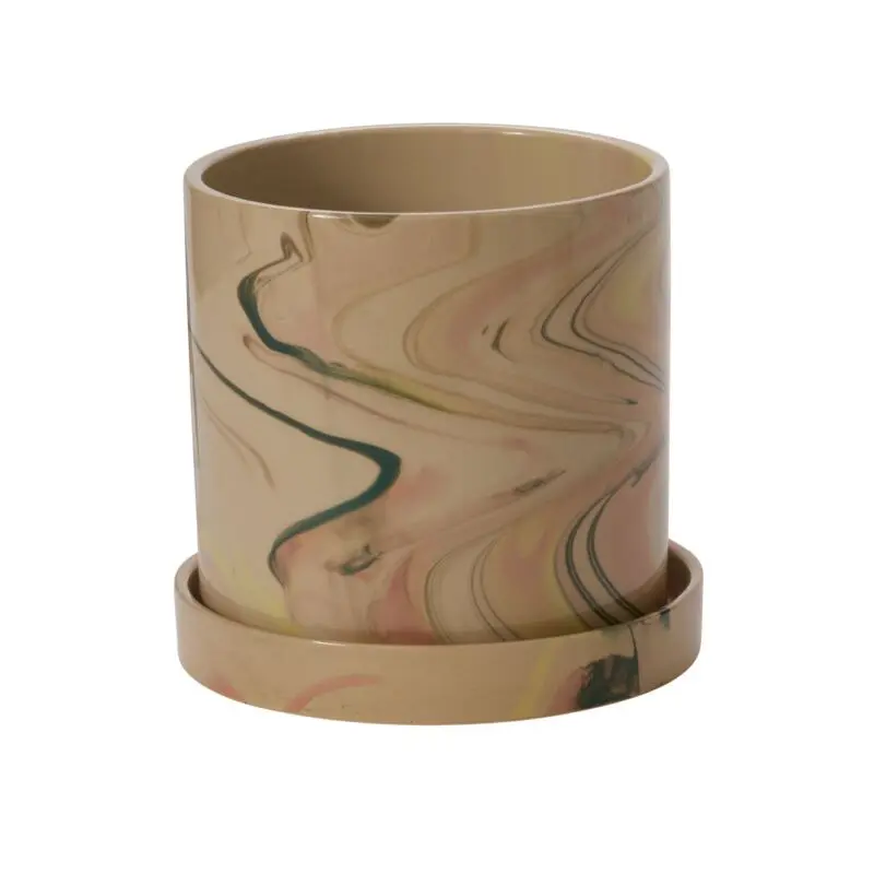 Melage Pot with Saucer 7.5"x 7"
