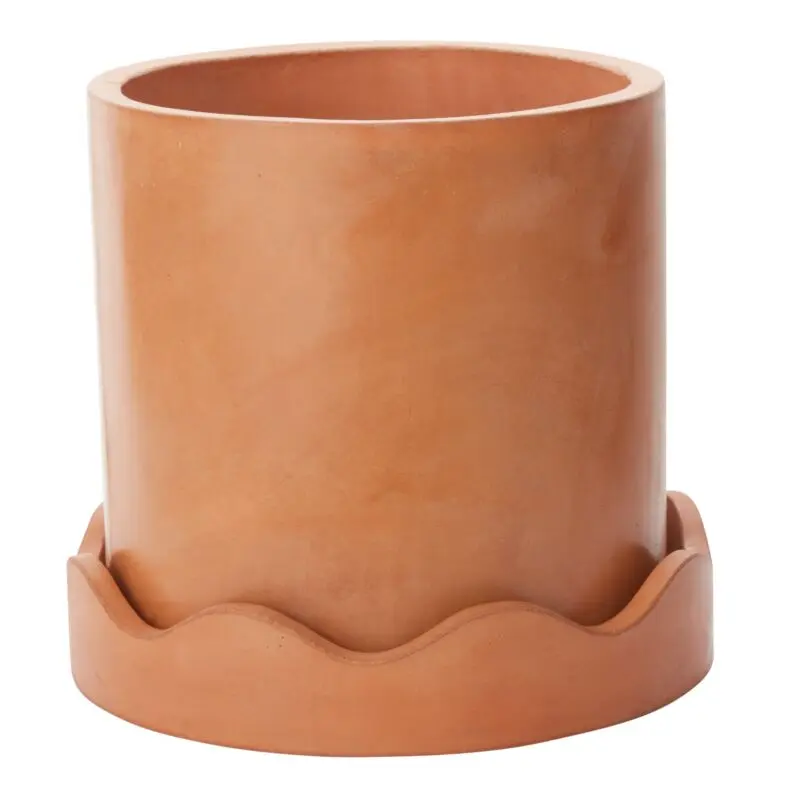 Neda Pot with Saucer 16.25"x 15"