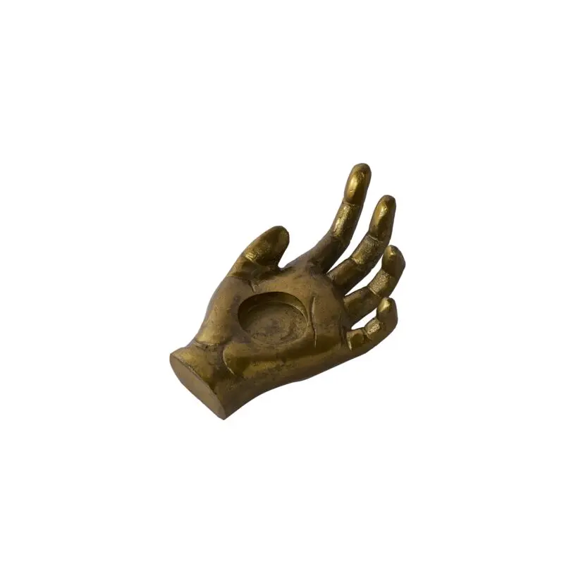 Open Hand Candleholder 7.5"x 4.5"x 2.25"
